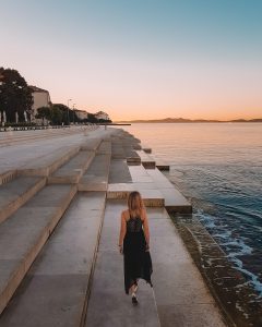 Beautiful sunrise in Zadar, Croatia