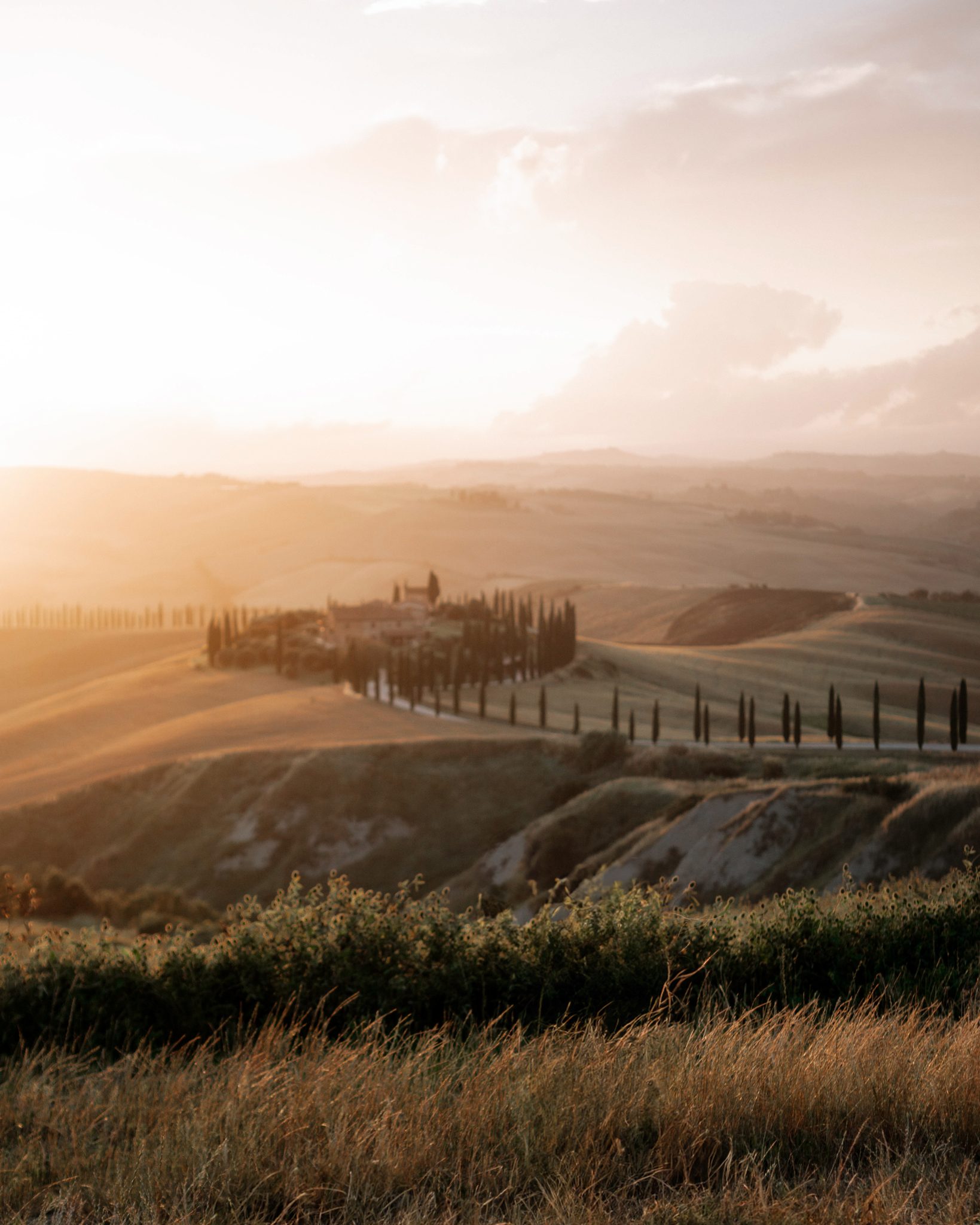 Sunset at Agriturismo Baccoleno, Tuscany 