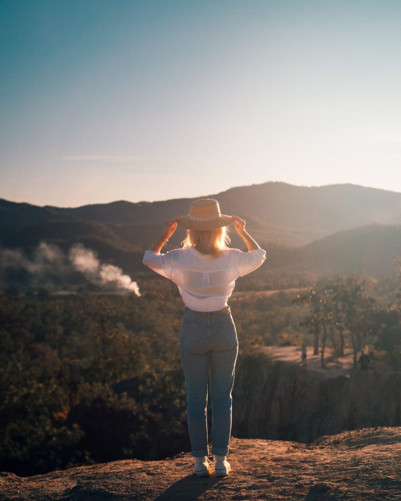 A girl in Pai Canyon, Thailand
