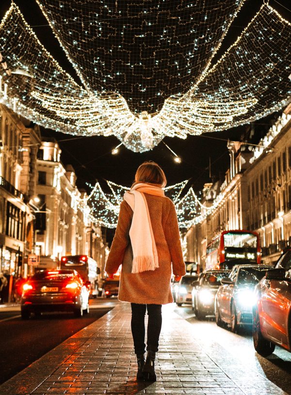 Christmas decorations on Regent Street, London