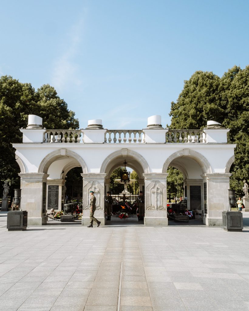 Tomb of the Unknown Soldier in Warsaw, Poland