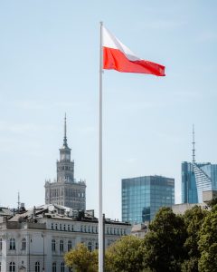 One day in Warsaw, Poland