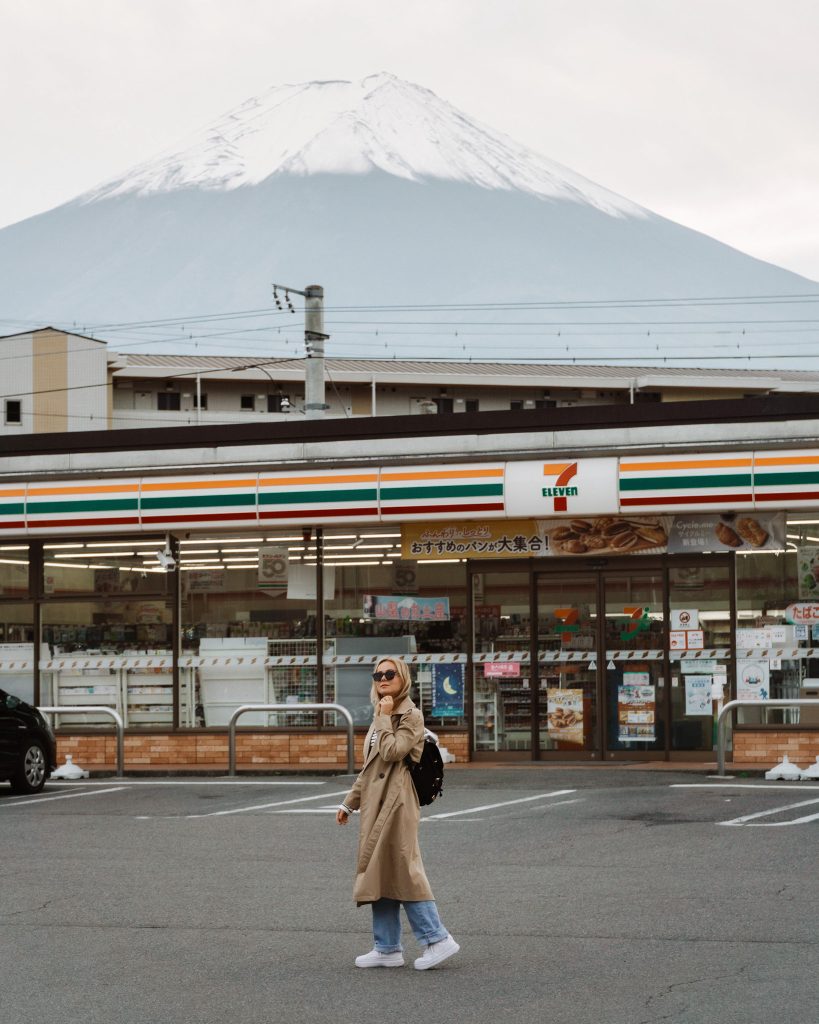 7/11 with Mount Fuji in the background, Japan
