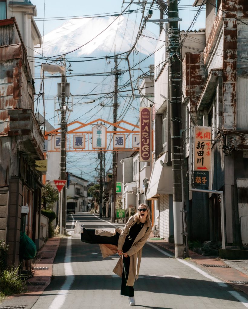 Town of Fujiyoshida in Japan