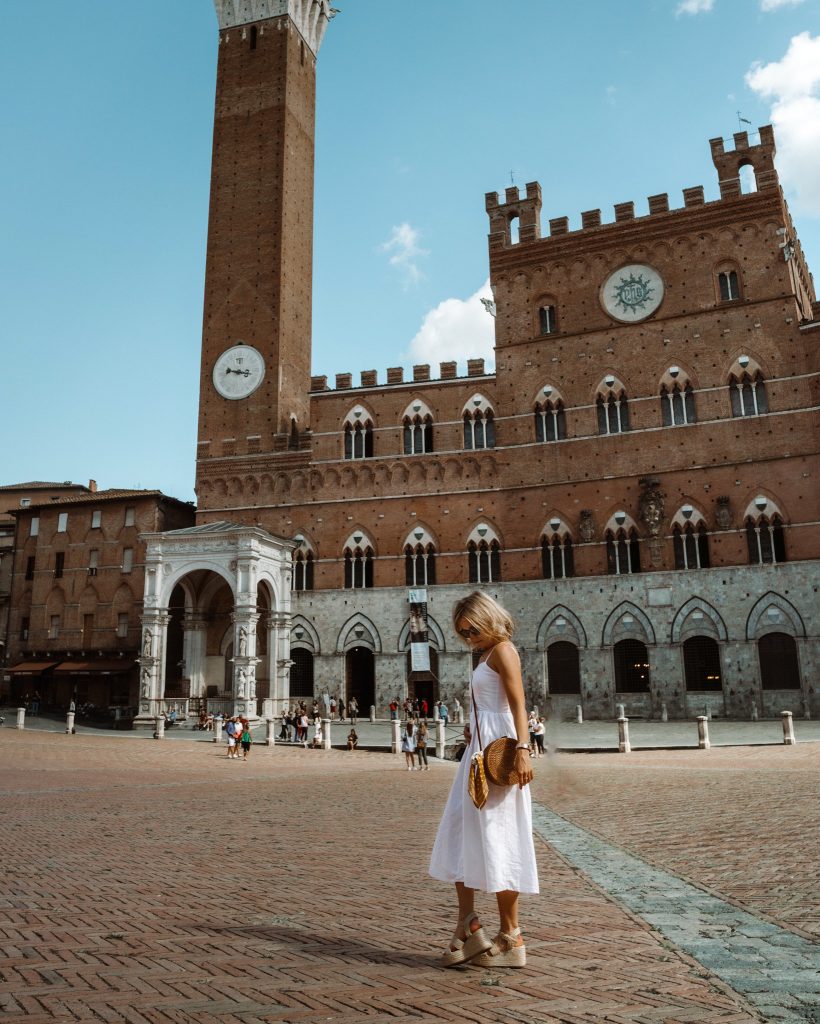 Piazza in Siena, Tuscany