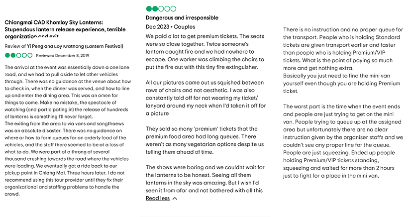 Tripadvisor reviews for CAD Yi Peng Festival 2023