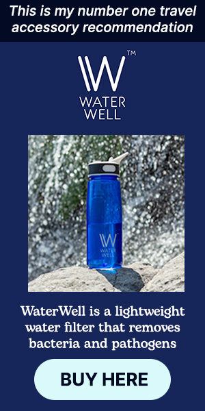 Affiliate link side banner for WaterWell bottle