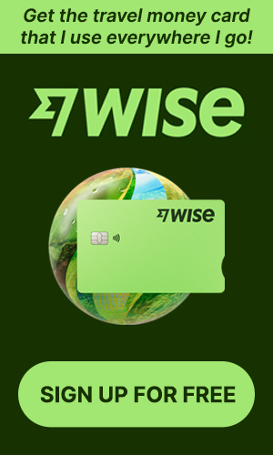 Affiliate link banner for Wise sign up