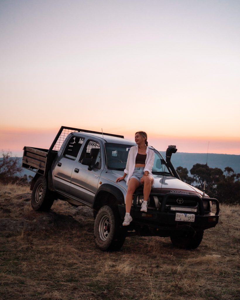 Sunset in Australian countryside