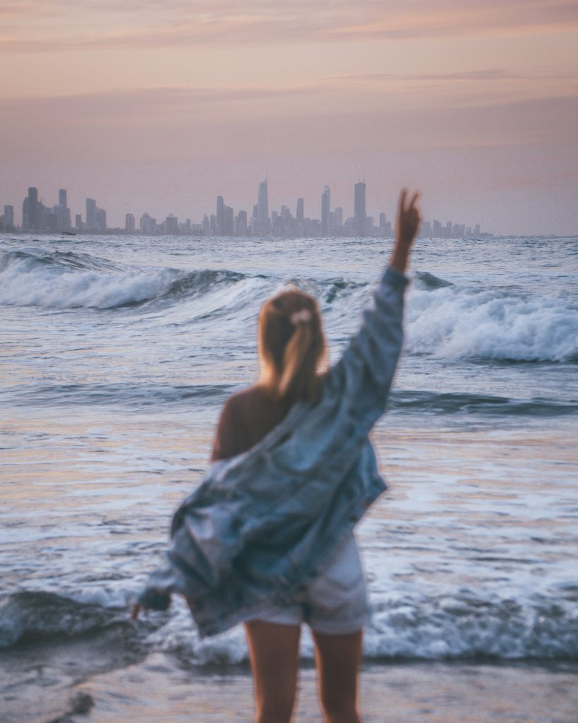 Sunset at Gold Coast in Australia
