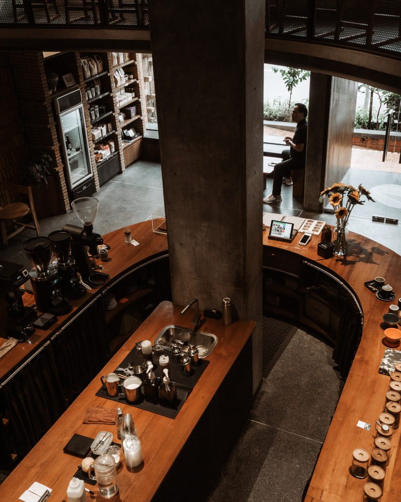 Inside of Akha Ama coffee shop