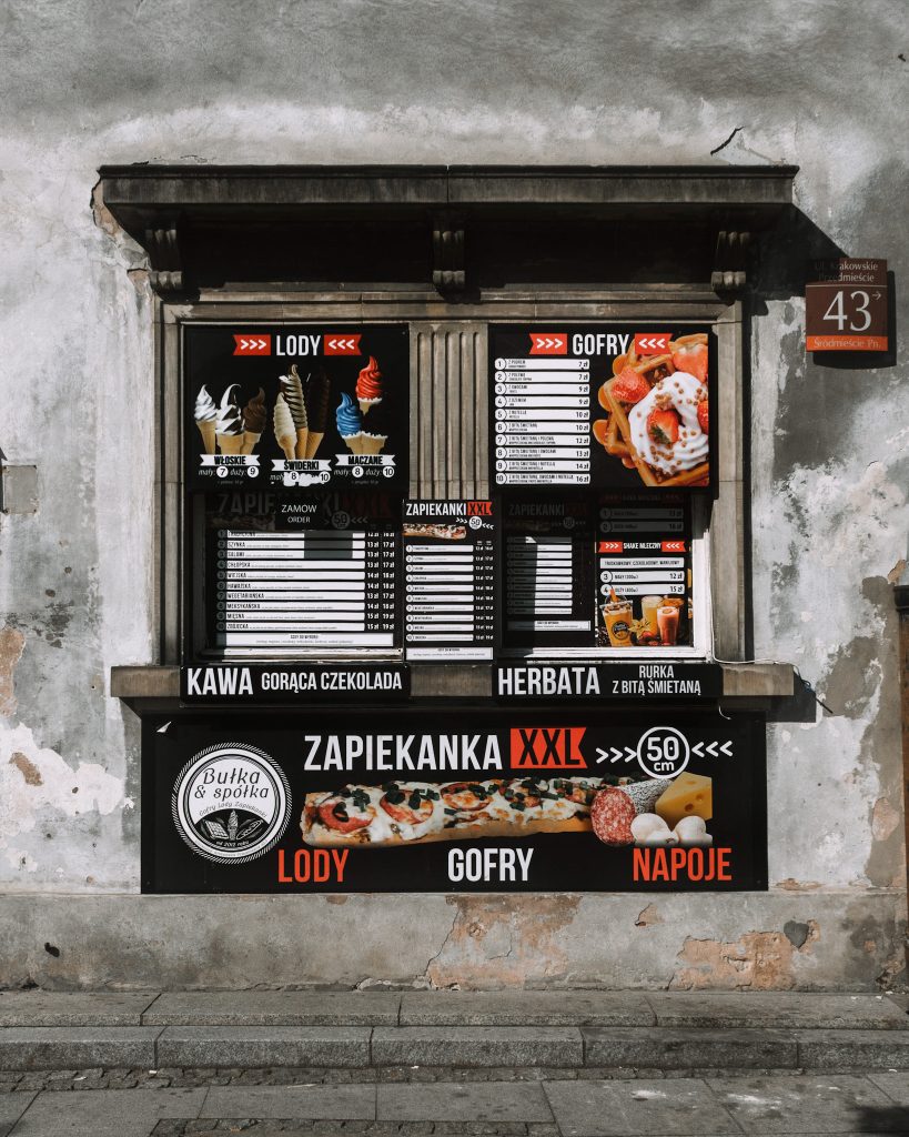 Street food in Poland - zapiekanka stand