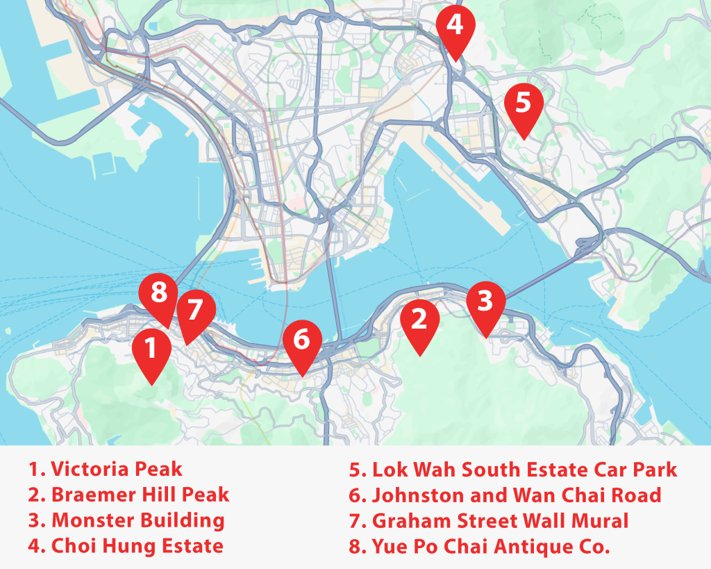 8 epic photo spots in Hong Kong - map