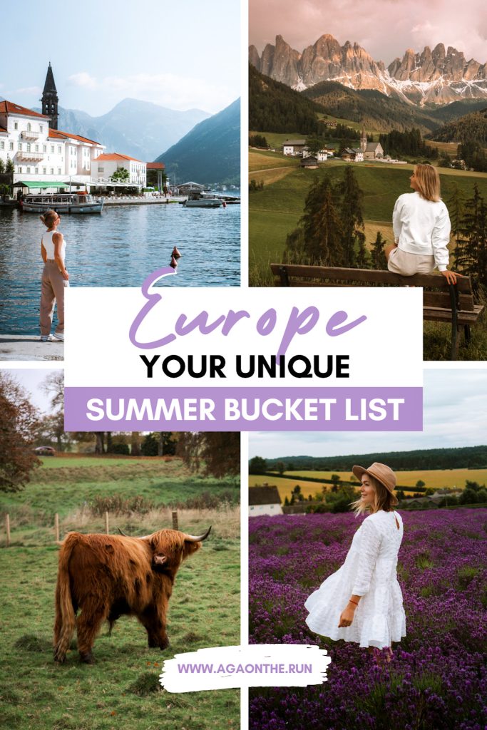 Summer in Europe bucket list - the best experiences for Pinterest