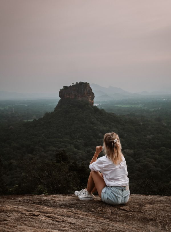 View of Sigiriya from Pidurangala Rock at sunset by Aga on the run