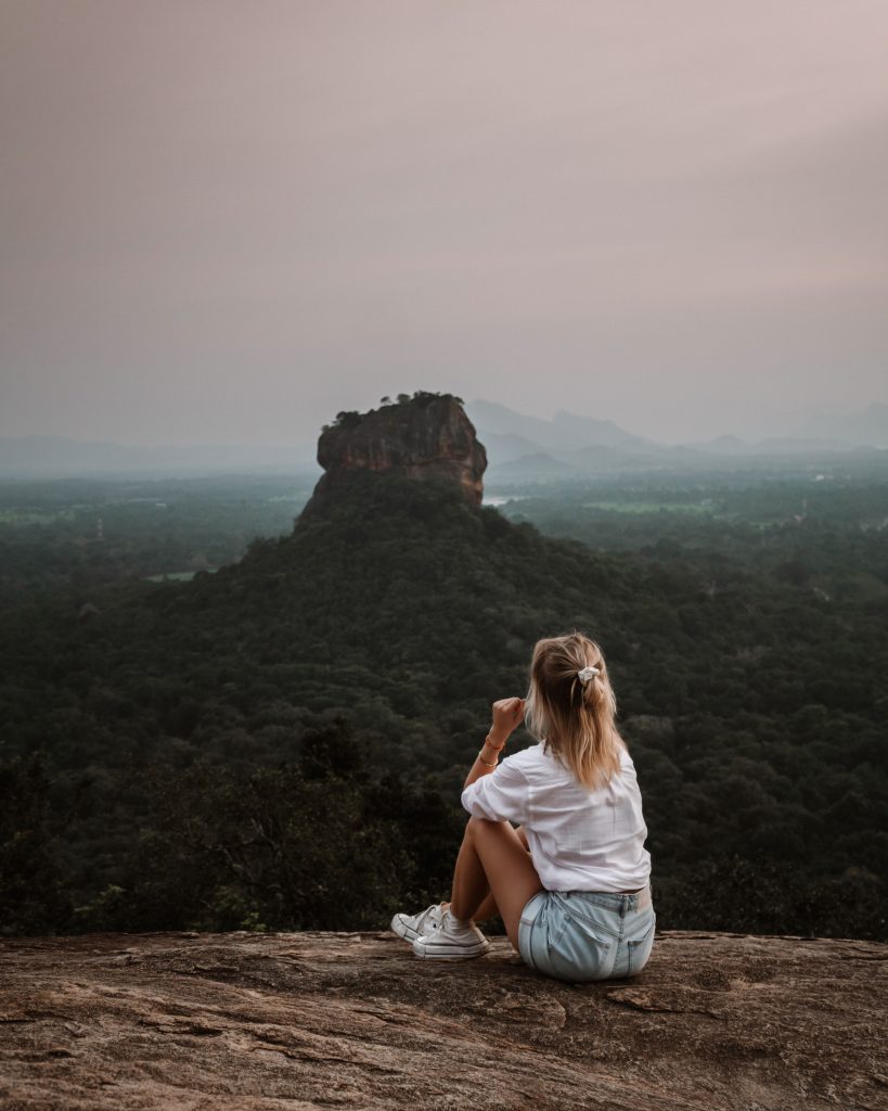 View of Sigiriya from Pidurangala Rock at sunset by Aga on the run