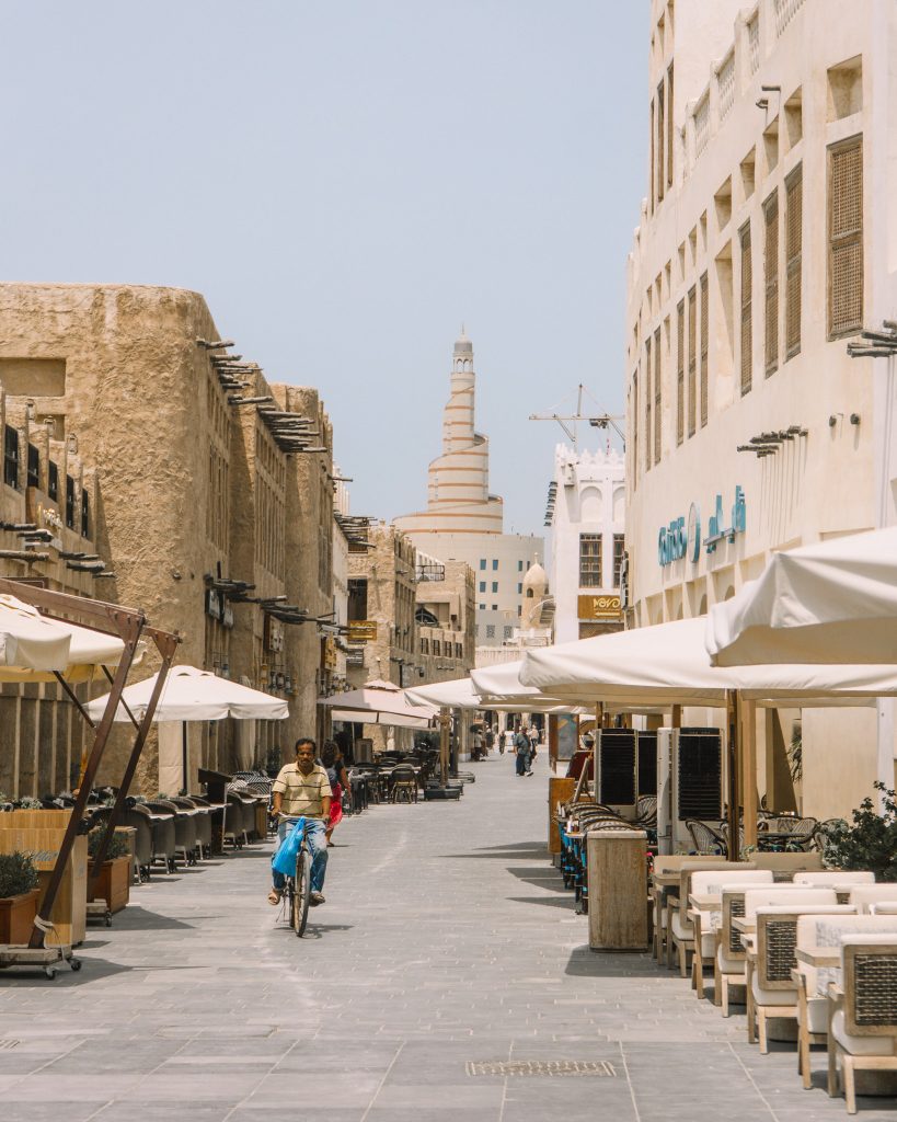 Street close to Souq Waqif in Doha, Qatar