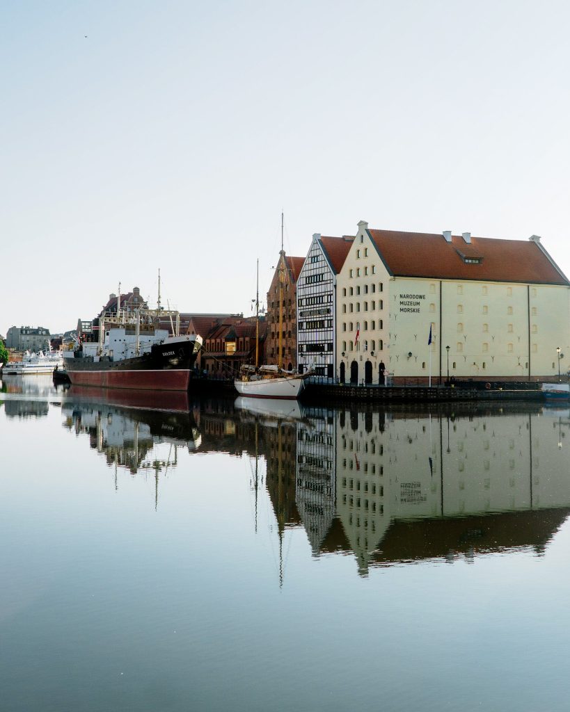 Riverside in Gdanks, Poland featuring National Marine Museum