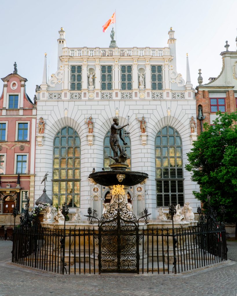 Neptune Fountain in Gdansk, Poland