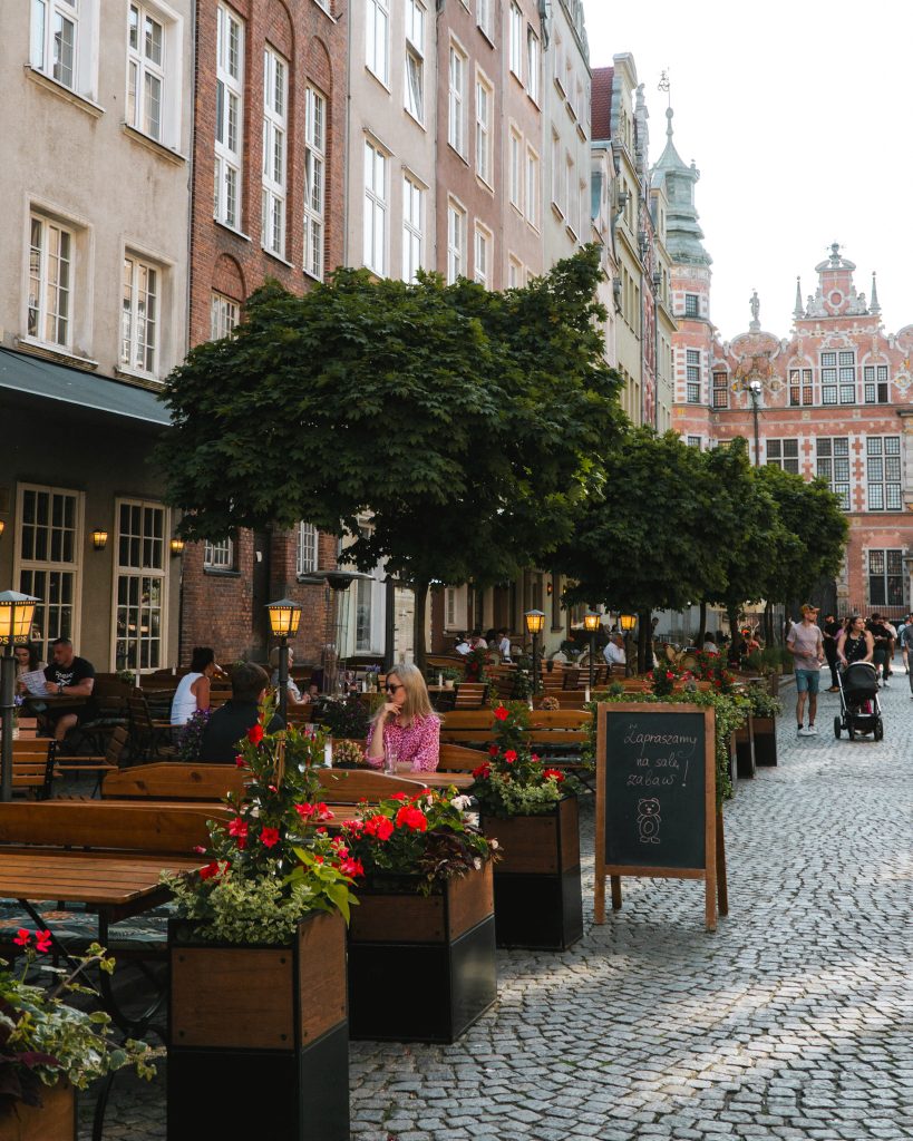 Piwna Street in Gdansk in the evening