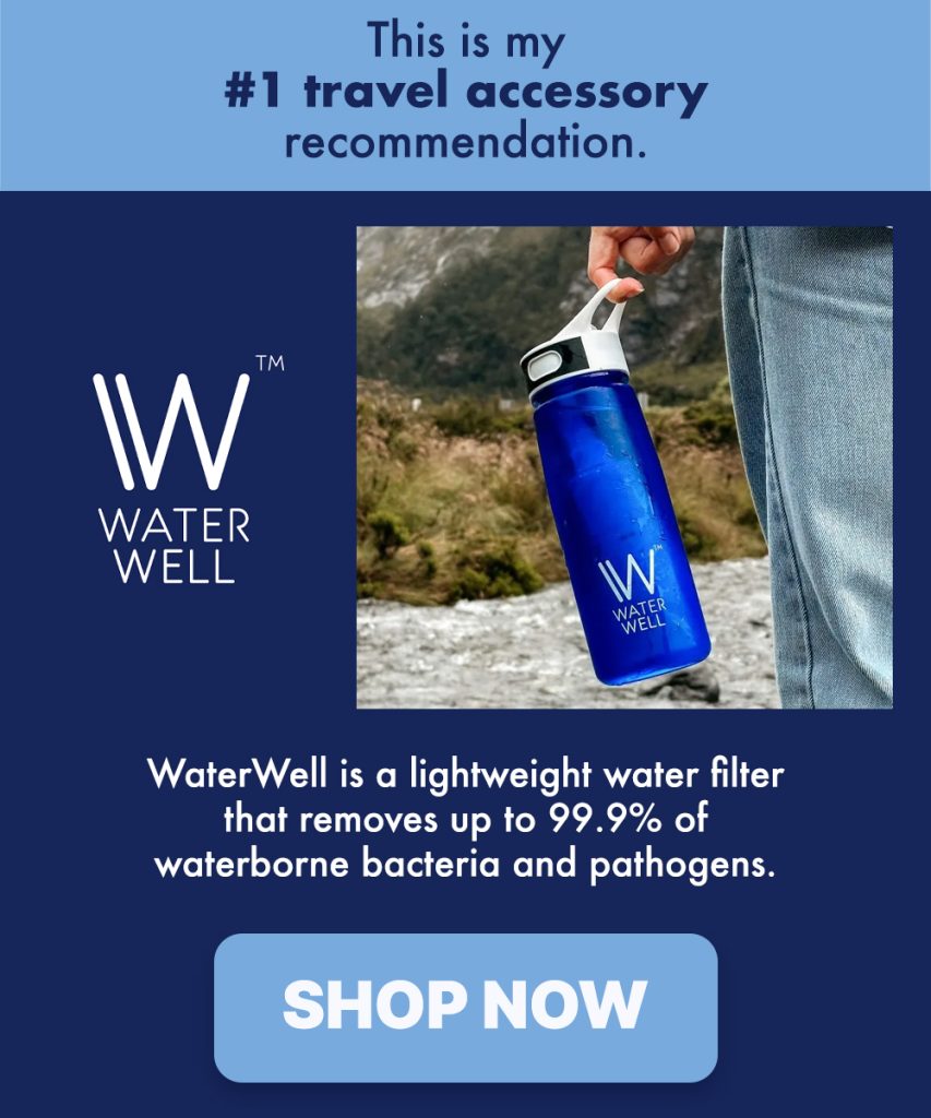 Affiliate link banner for WaterWell bottle