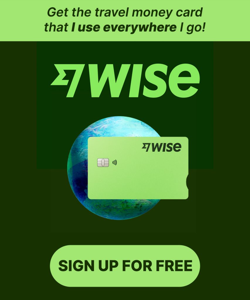 Affiliate link banner for Wise sign up