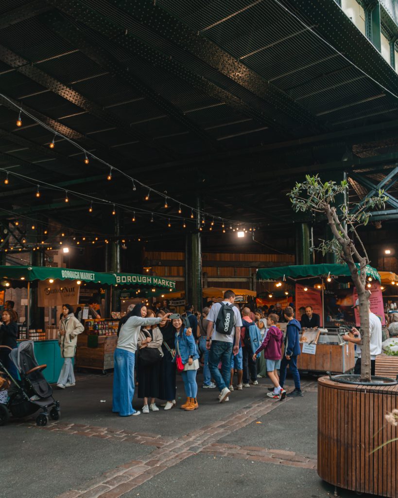 A photo of Borough Market in London