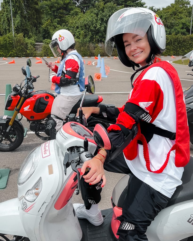 Driving practice day at Honda Safety Riding School