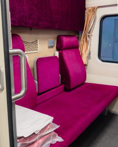 First class on special sleeper train from Bangkok to Chiang Mai