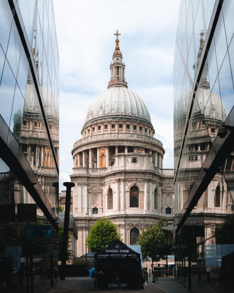 A photo of St. Paul's Cathedral from One New Change Mall