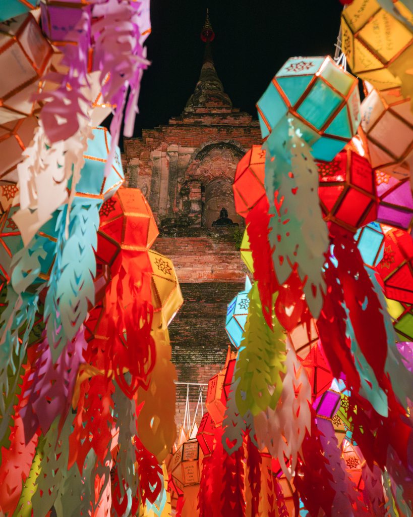 Lantern decoration during Yi Peng Festival in Chiang Mai
