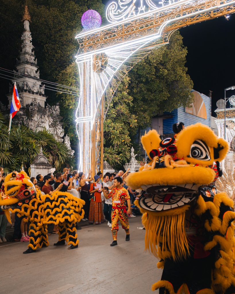 Closing parade at Yi Peng festival, Chiang Mai