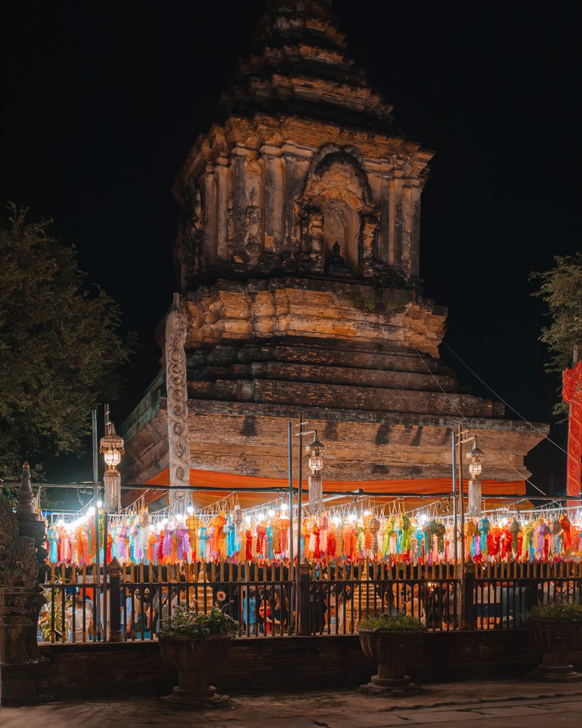 Yi Peng Festival in Chiang Mai at Wat Lok Moli