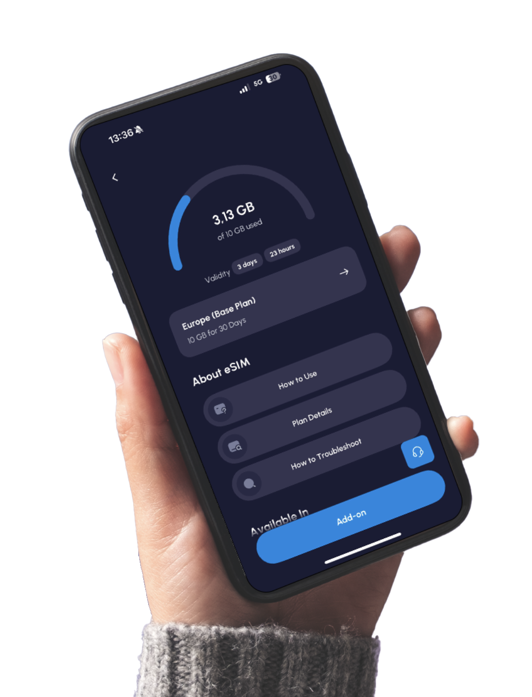Nomad eSIM app screenshot