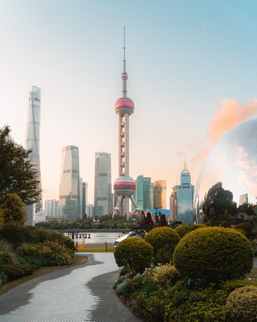 Morning view of Shanghai Tower
