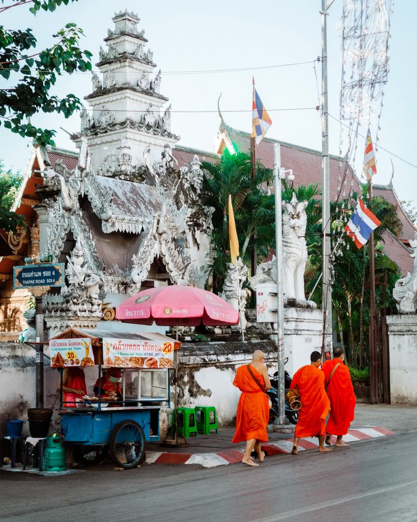 Thai culture - monks in Chiang Mai