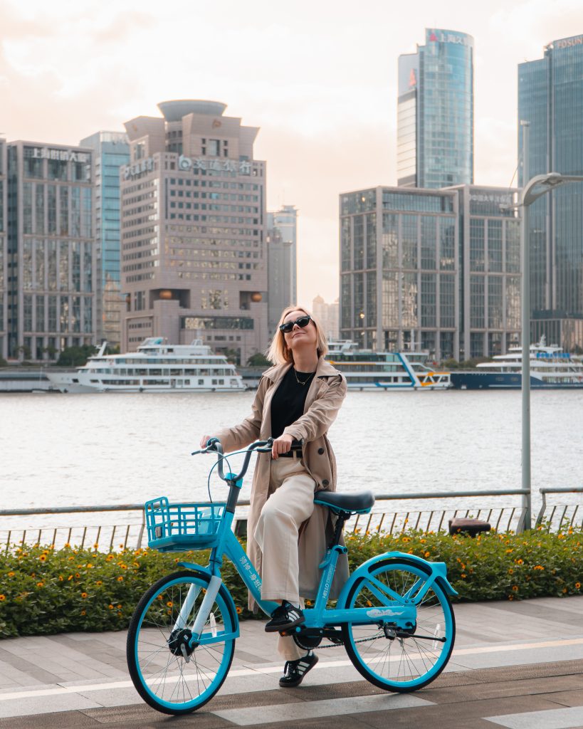 Cycling in Shanghai, China