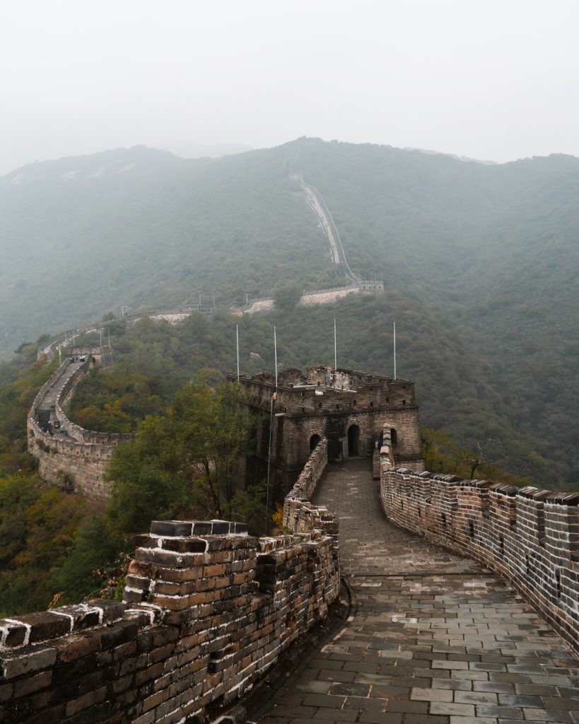 Morning on the Great Wall of China