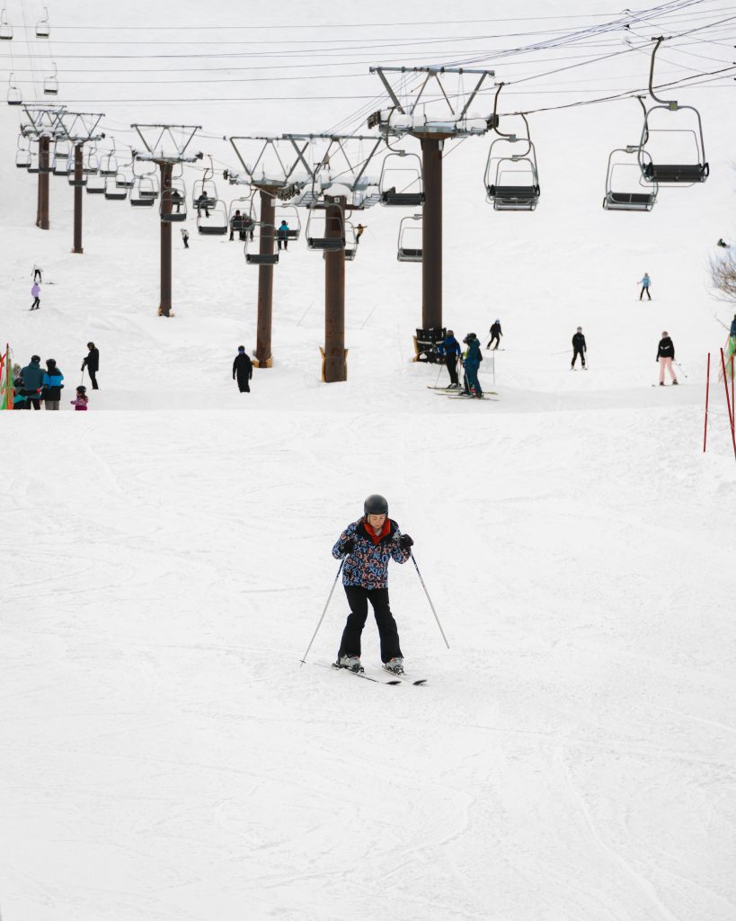 Aga skiing in Happo-one ski resort in Hakuba