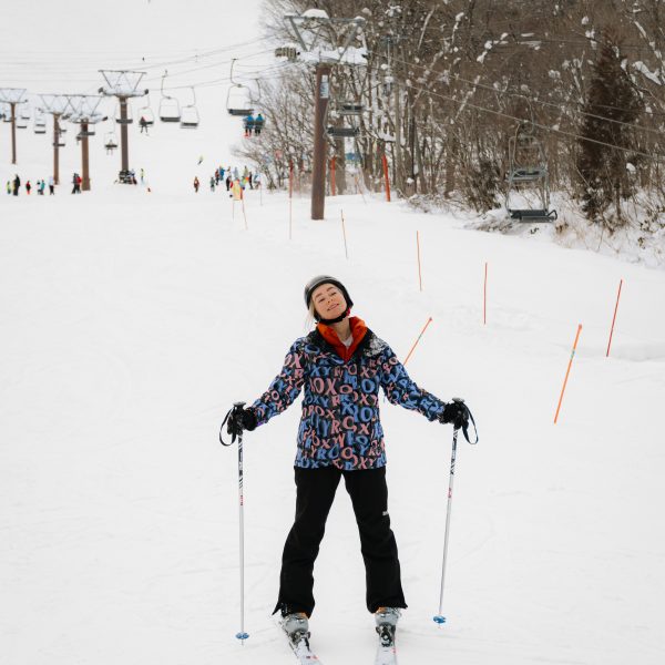 Skiing in Happo-One in Hakuba