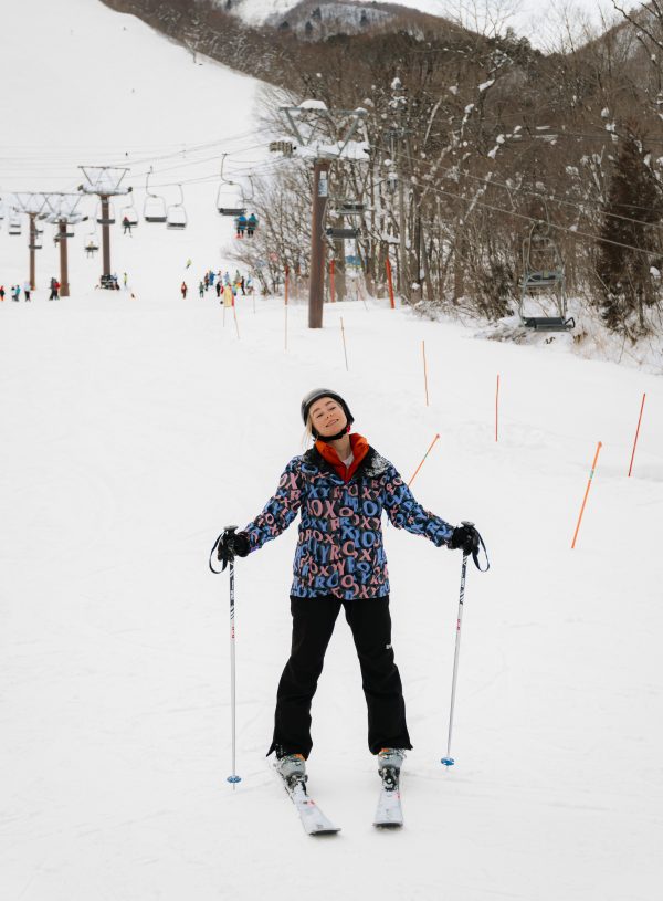Skiing in Happo-One in Hakuba