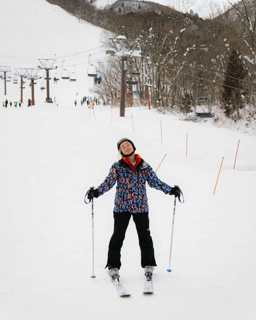 Skiing in Happo-One in Hakuba