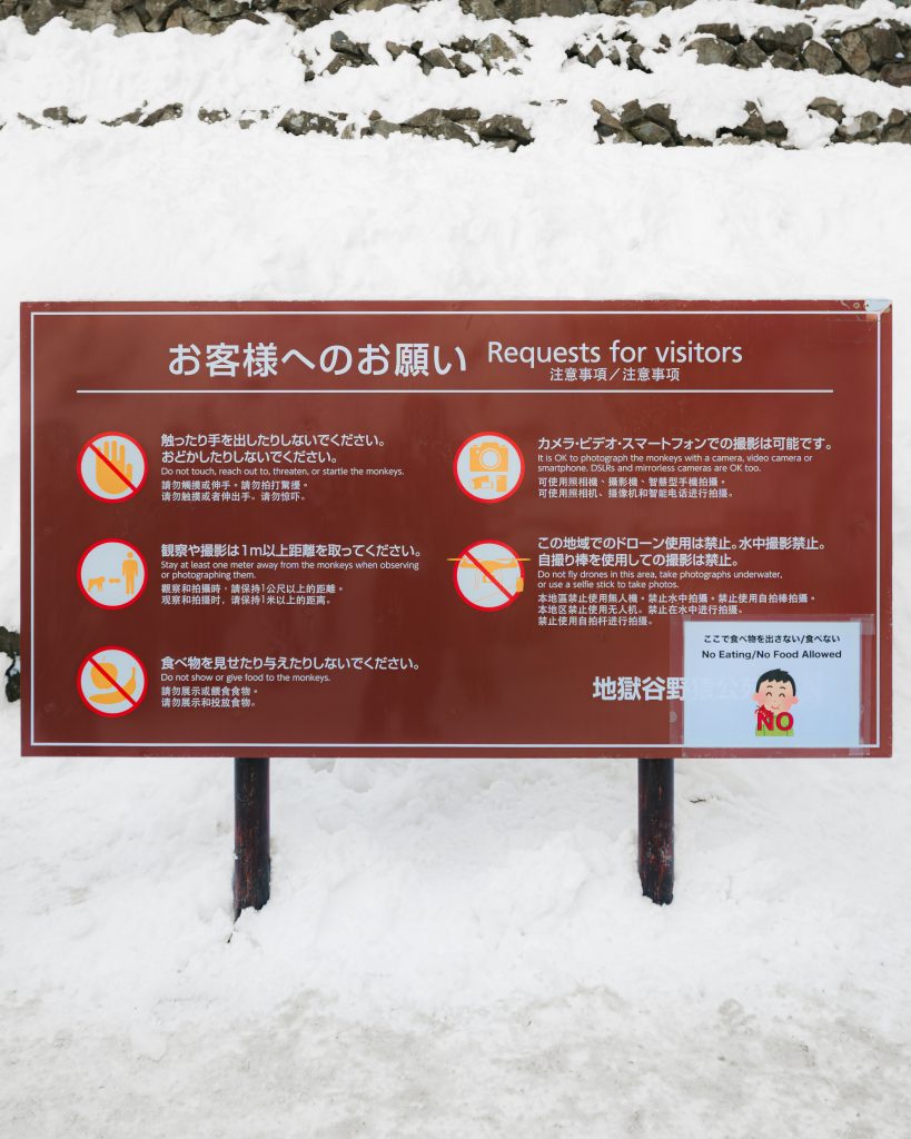 All the no(s) at Snow Monkey Park in Japan