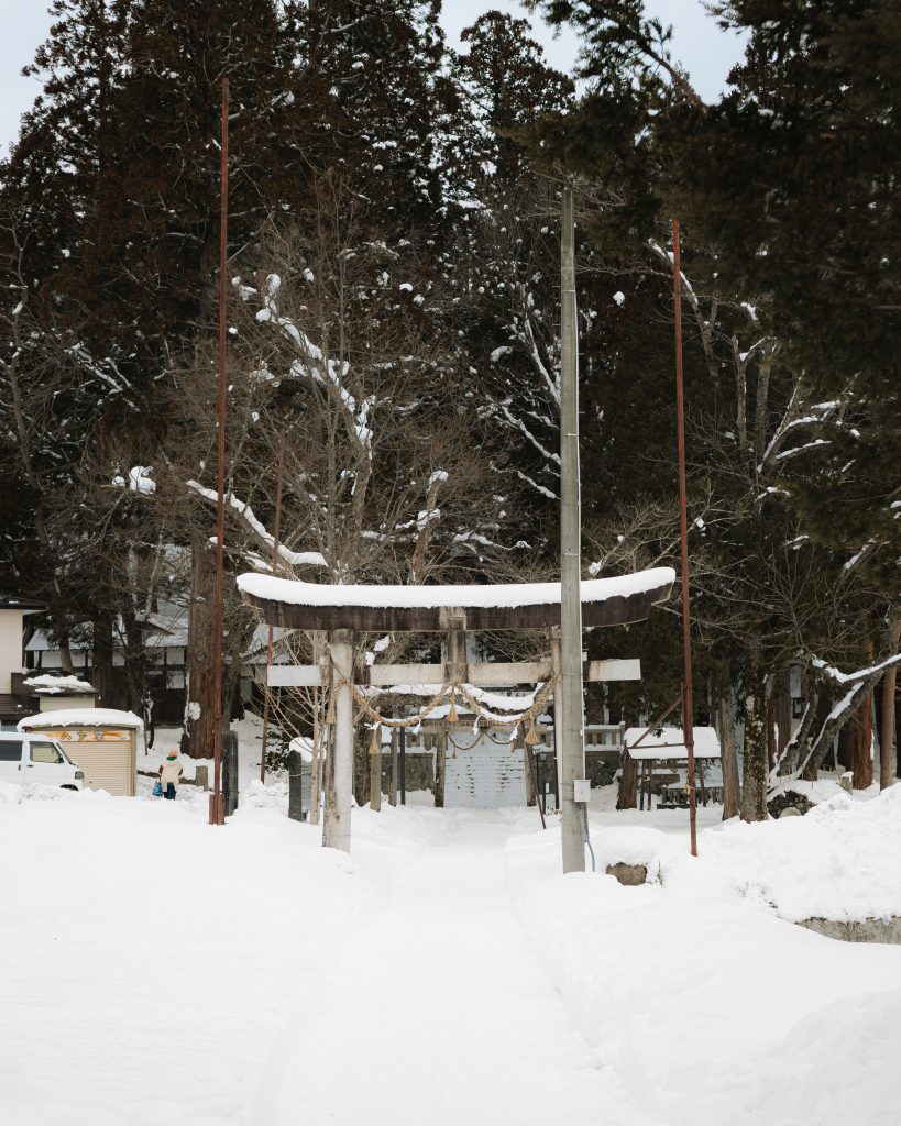 Shrine in Hakuba in winter