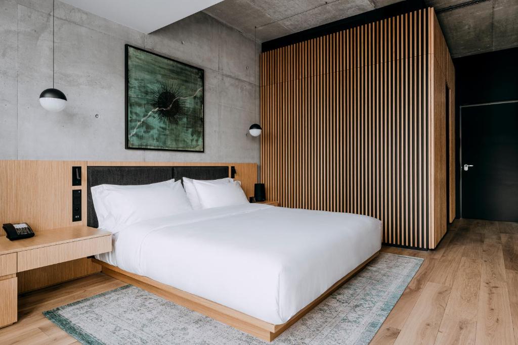 An executive room in Nobu Hotel in Warsaw, Poland