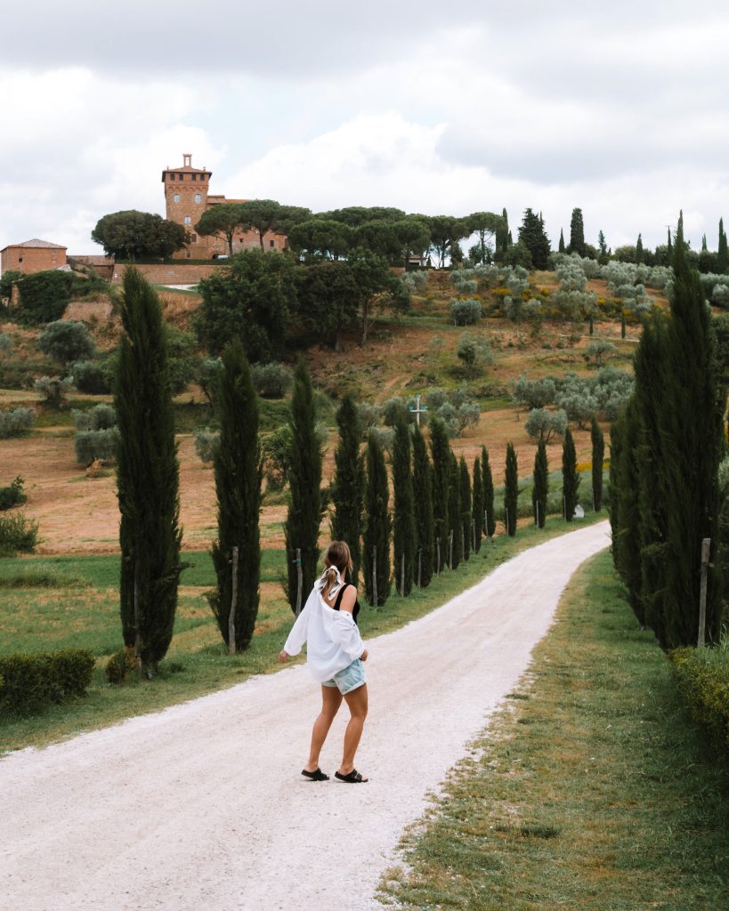 A view of Palazzo Massaini from the road, Tuscany