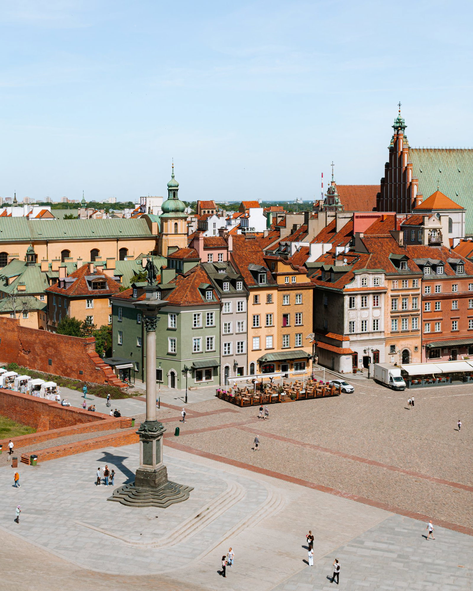 Warsaw Old Town pictured from above
