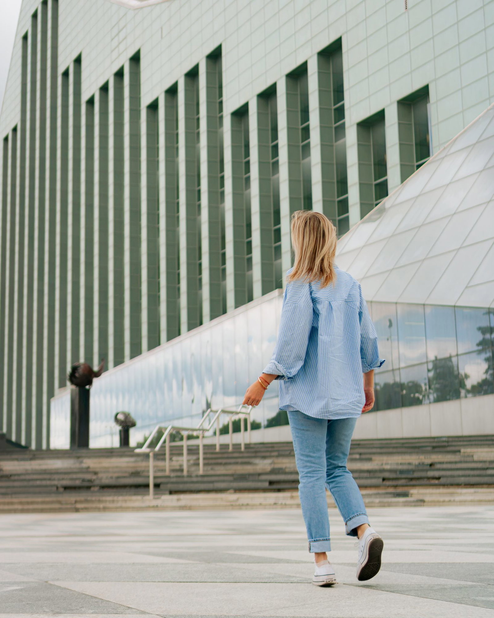 Outside of Latvia National Library in Riga