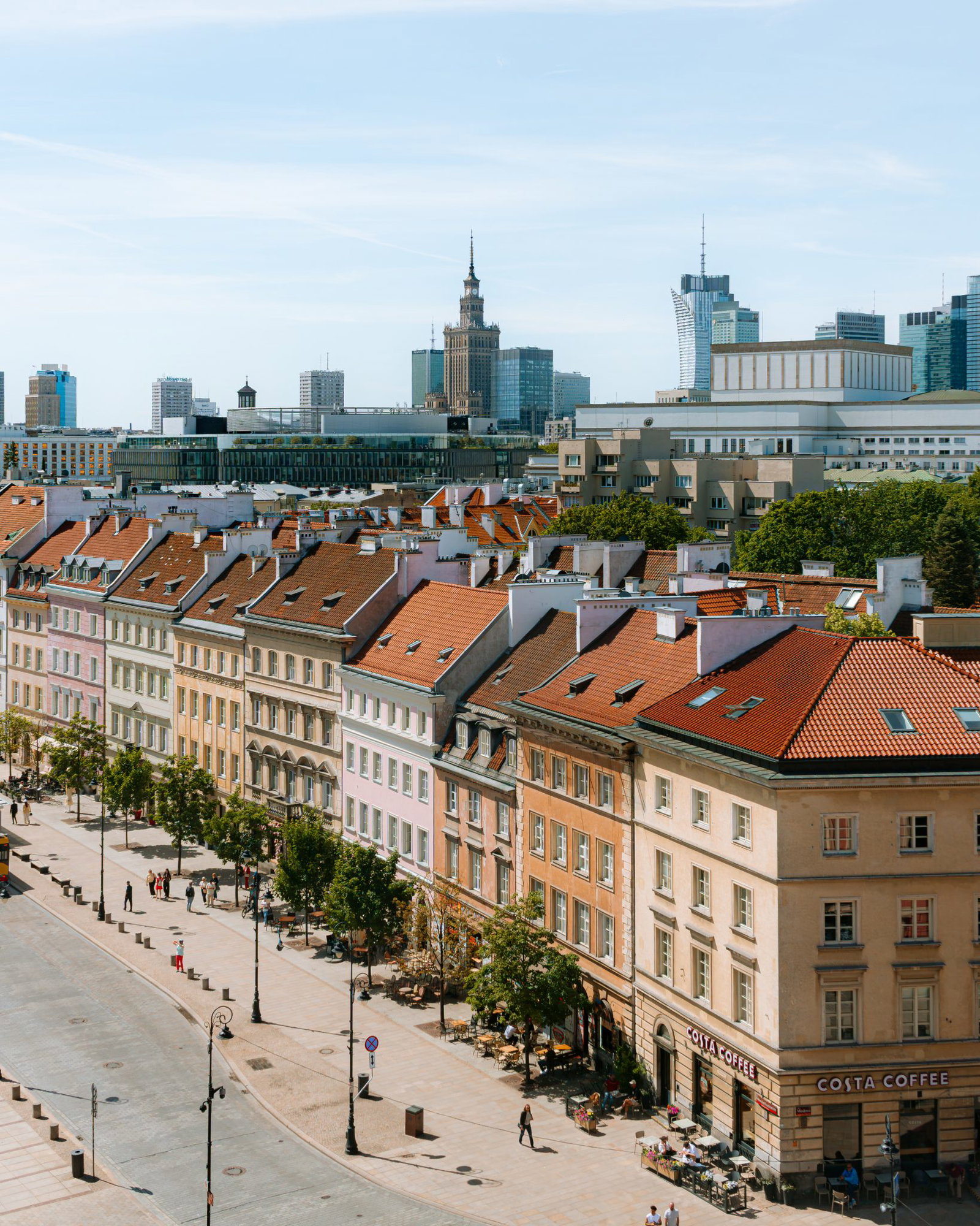 View from the tower of St Anne's Church in Warsaw