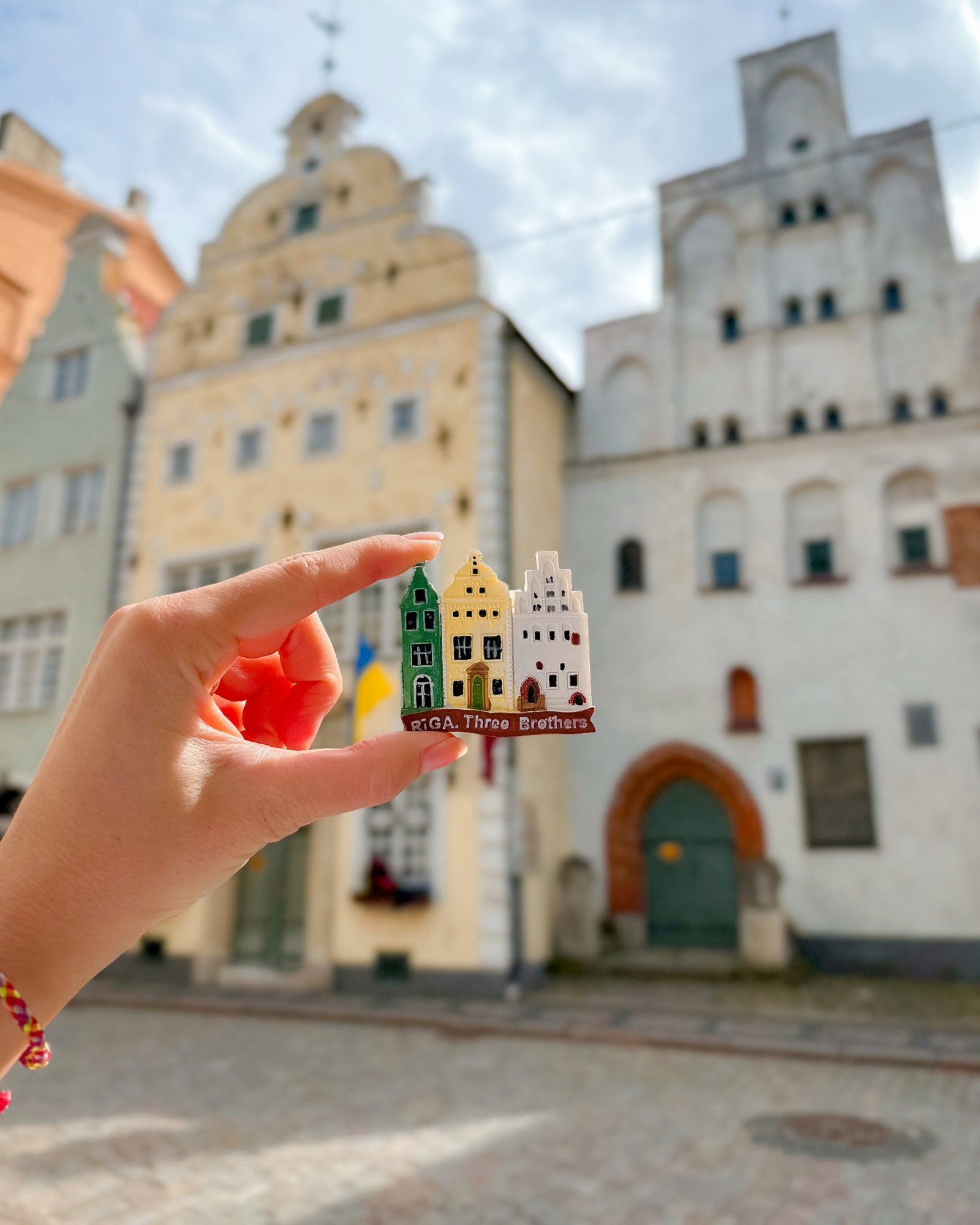 Three Brothers photo with magnet in Riga, Latvia